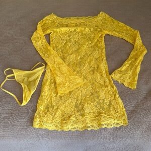 Victoria’s Secret Lace Lingerie + Thong